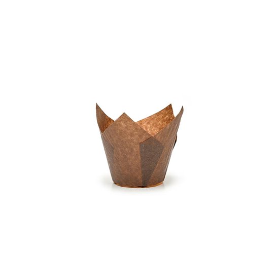 Caissette Tulipcup assortie (x 300) - droite - Ø 3,5 x ht 5,5 cm - Nordia -  Meilleur du Chef