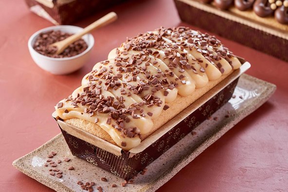 Plum cake panna e gocce di cioccolato nello stampo Novacart
